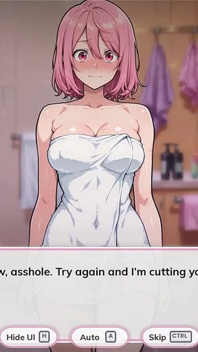 Alone with My Stepsister Taboo Hentai Game Ep.3 Kissing Step Stepsister First Time and Caught Masturbating in the Shower!