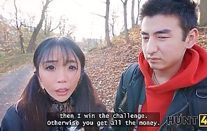 Hunt4k. petite japanese tourist sakura jumped on a stranger's cock in front of her bf