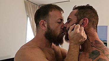 Two alphas discover who is the better fucker