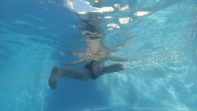 Swimming in the pool naked