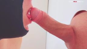 Gloryhole Teacher Trains Me How to Swallow