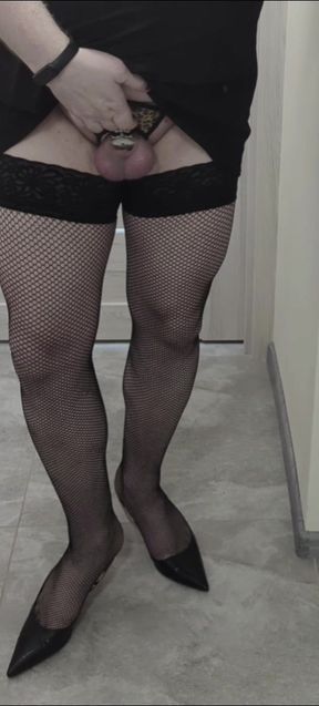 Flat Chastity And High Heels