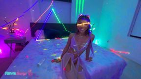 Clara Trinity Rides Brian Hard In Reverse Cowgirl Until He Busts!