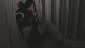 Black and white stockings nun