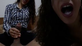 JOI Real boss instructs her assistant to cum in her mouth and swallow her milk