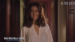 Every single piece of sexy lingerie looks good on curves of Salma Hayek