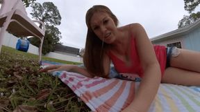 **VR 360** Caught Spying Outdoors By Redhead Amazon Giantess Ivy Secret