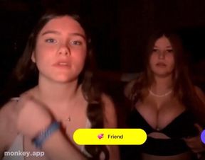 Two Hot MonkeyApp  Teens Flashing