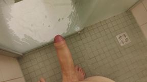 Piss and Cum on the Glass of My Shower