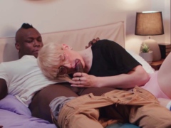 Femboy Io Gets Caught And Takes Big Black Cock Deep
