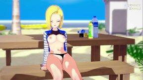 Android 18 gets off in public with POV