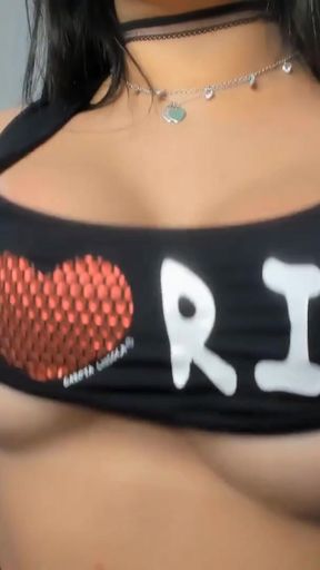 SEXY BIG BOOBS latina from brazil trying on haul BRAS BIG TITS TEASING   Clip 1