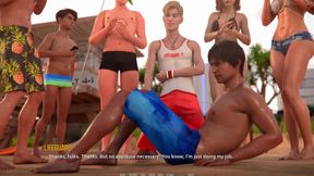 Domino Beach 1 - John Saves a Man's Life in the Beach After He Got Fired From His Previous Job (sfw)