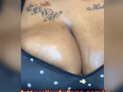 BBW tit fuck dildo