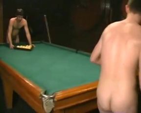 Nude Russian Soldiers Playing Pool