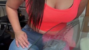 big ass friend s wife visiting we are left alone!