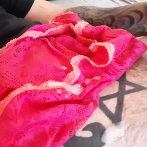 Cumming on my sister new used panties