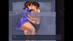 Teenager gets a sultry lap dance from a hot teacher in anime Summertime Saga