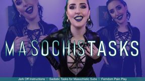 MASOCHISTASKS - Short - Sadistic CBT Pain Play Tasks for Horny Masochists by Miss Faith Rae with Jerk Off Instructions and Orgasm Control - 4k