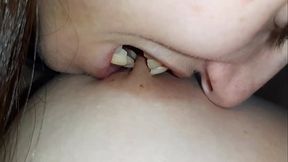 Hot lesbian threesome with licking &mdash;  kissing &mdash;  sucking &mdash;  biting nipples