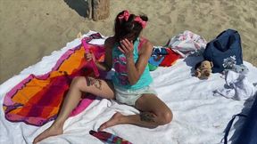 Ninapantie-I Wet My Diaper And Plastic Pants At The Beach