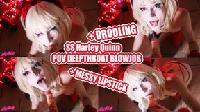 Harley Quinn POV DEEPTHROAT BLOWJOB DROOLING
