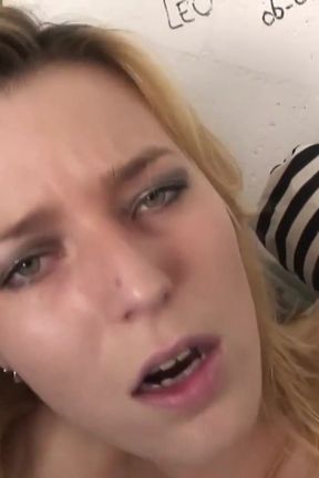 Blonde bitch is fucked by the prisoner in prison