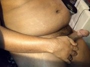 Indian guy jerking off, multi cum