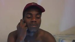 Ebony Model Aaron Plays with His Dick