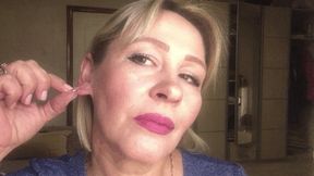 My earrings caress the holes in my ears in the front and in the back WMV