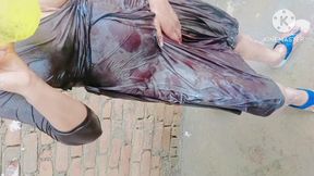 Seeing Sister-in-law Taking a Bath, Father-in-law Sister-in-law's Gand Full Hot Bathroom Bhabhi Bath