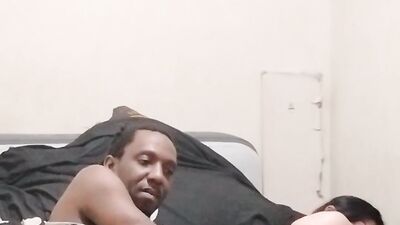Interracial MILF gets her tight pussy pounded after work - a close-up spanking and pounding of a petite slut!