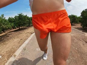 My Cock Manages to Stick Out of My Short Shorts, People See It