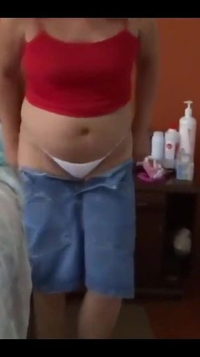 Stepson Shows Me His Big Hard Cock and Starts Jerking off, I Love His Big Cock