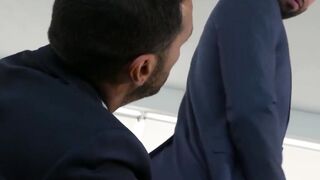 Busty Blonde MILF Gets Anal Pounding From Her Hot Secretary In A Suit