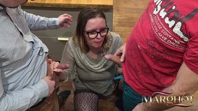 making orange juice turns into rough double – husband & lover destroy my ass, husband cums deep inside while i squirt everywhere