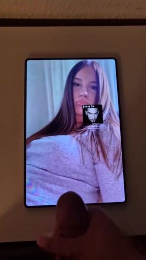 Cum on big tits and cock tease