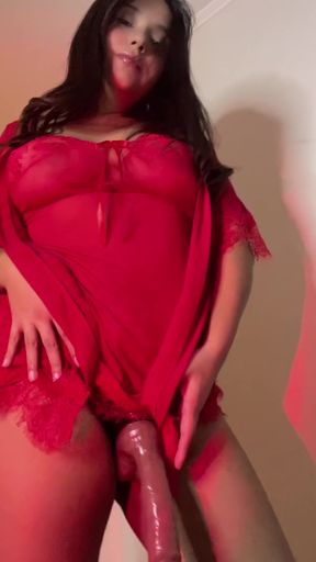 Strap-on subbie boyfriend takes it like a submissive sub while being pegged in a