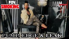 HUMAN ASHTRAY - Luxury Russian Smoking Fetish - SPH Ruin - Leopard Fur POV