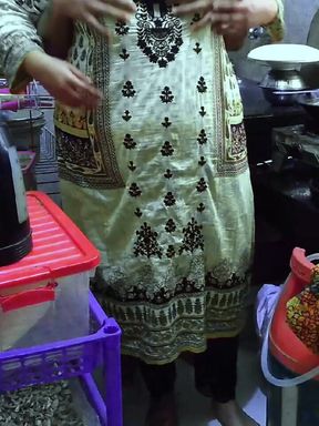 Indian Desi BBW Housewife Cocking in Kitchen & Neighbor Come & Anal Fuck Her When Her Husband Leave