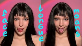 Face & tongue tease