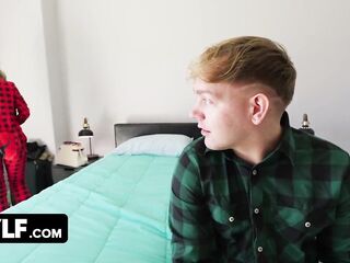 Large Titted Stepmom Lets Hung Stepson Pound the Screw Without Her Taut Twat - MYLF