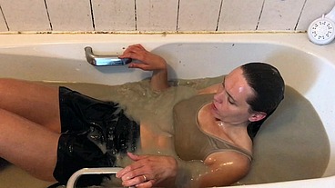 Mud Showering Girl (WAM, Wet and Messy)