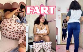 Chubby Girl Morning Routine Full of Farts While Getting Ready