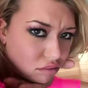 Naughty blonde PAWG excitedly uses her anal toy before begging for DP and a threesome