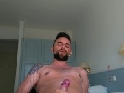 Scally tattooed brit squirts