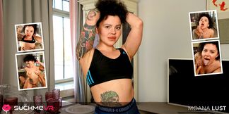 Big Lipped Hottie Moana Lust Makes Cock Cum So Much On Her Tongue