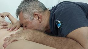 apu fucks horny little bony s tight pussy. he fills her with semen