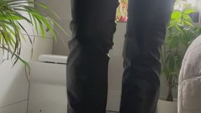 Leather trousers and Jordan’s fashion show, shoe play