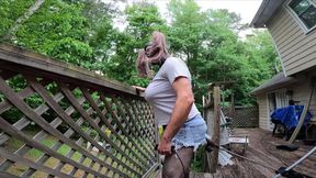 Jon Scarecrow Fake Tits Crossdresser Gets Ass Plundered by 9 Inch BBC on Fucking Machine
